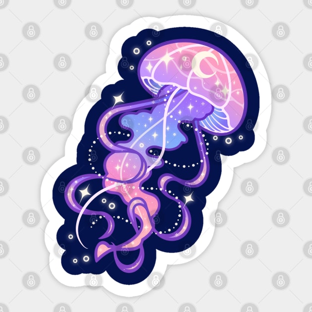 Sunset Jellyfish Sticker by veraphina